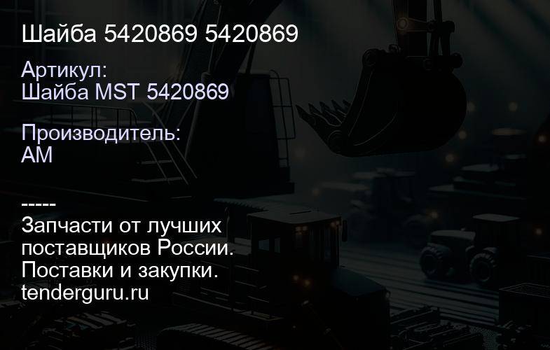 Шайба 5420869 5420869 | купить запчасти